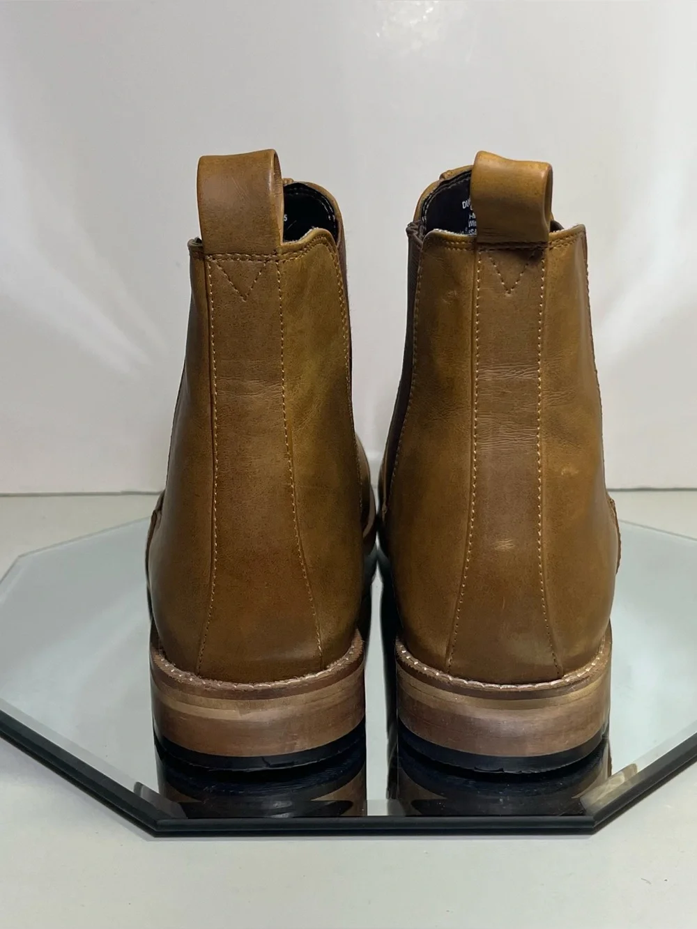 Men’s Crevo Leather Ankle Boots Booties, US Size 10.5 Dubray Chestnut Brown